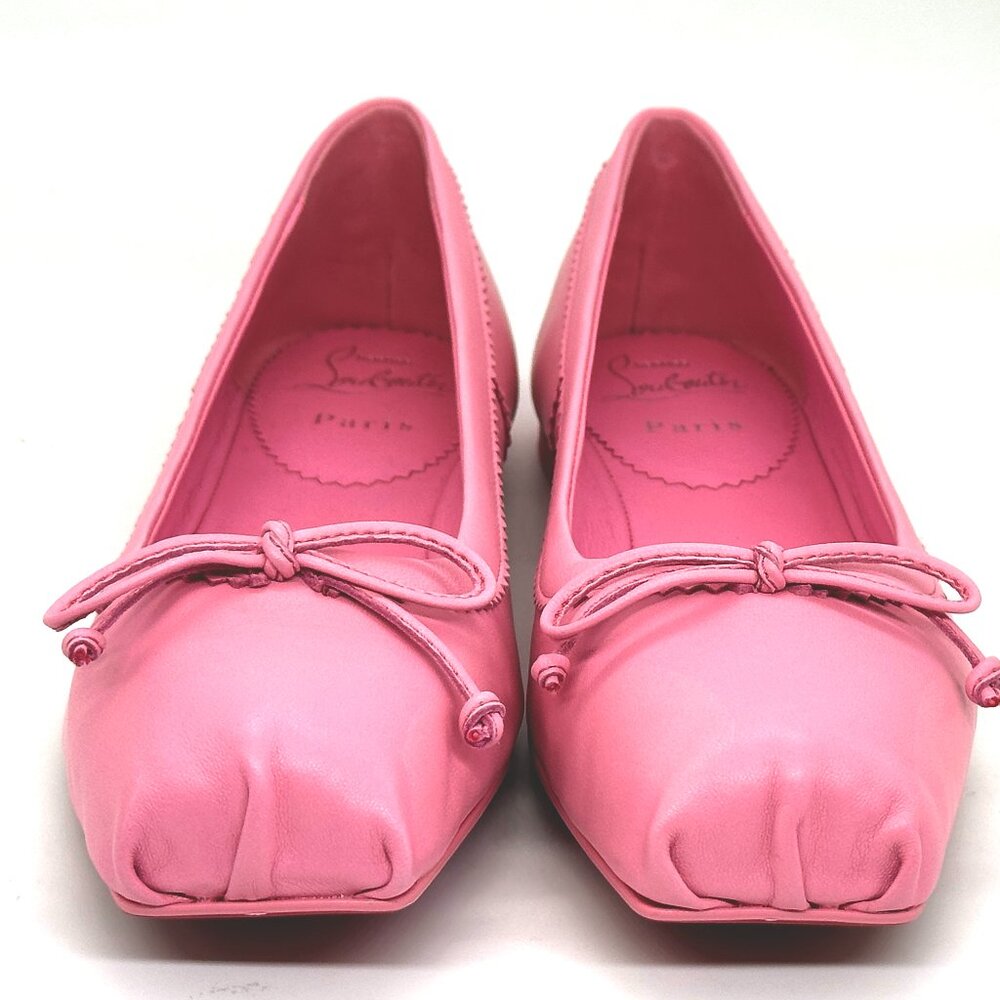 Christian Louboutin MAMADRAGUE Leather Ballerina Ballet Flat Shoes Calipso - Picture 6 of 13